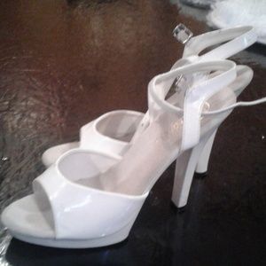 White high heels
